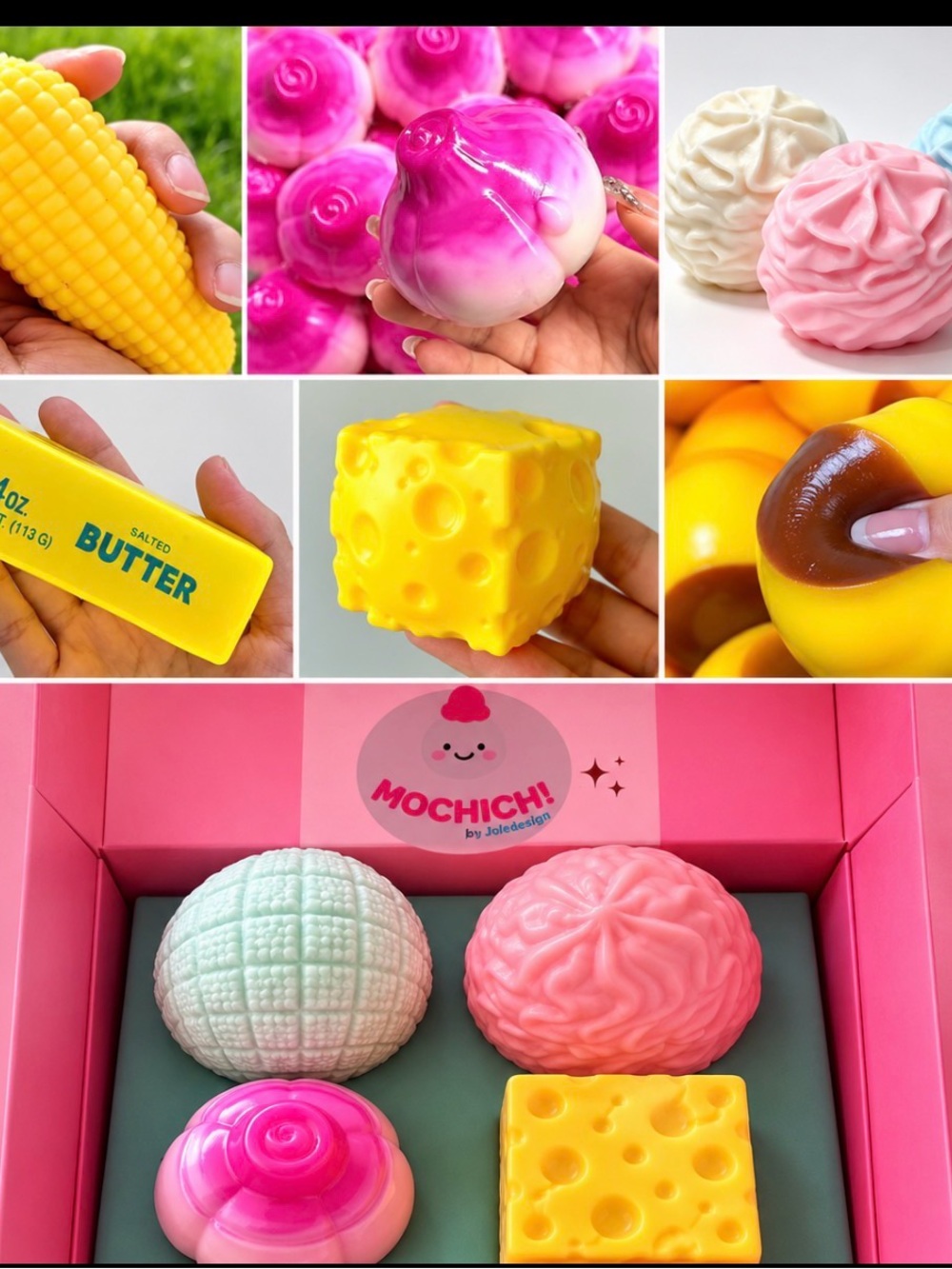 5 Crunchy squish, 1 Moldable butter & 2 surprise squish. All sealed. Authentic.